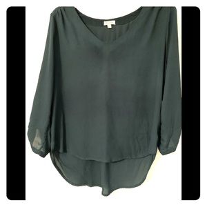 Green Dollman Sleeve Blouse